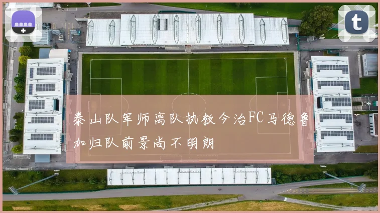 泰山队军师离队执教今治FC马德鲁加归队前景尚不明朗
